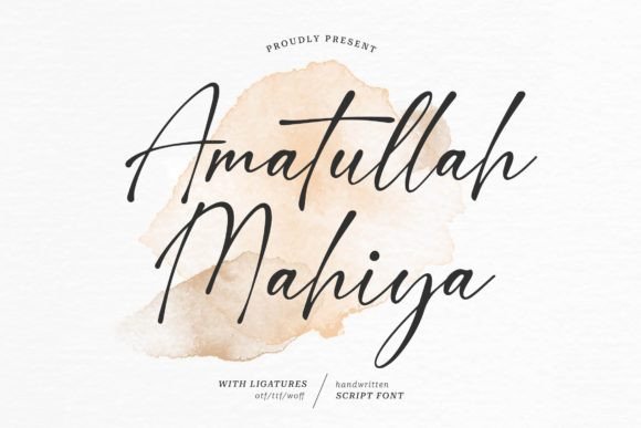 Amatullah Mahiya Font for Handmade Creations