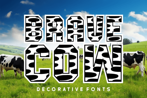 Brave Cow Typeface: Playful Font for Memorable Branding