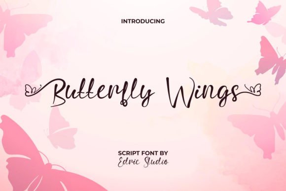 Butterfly Wings Font: Elevate Your Brand with Elegant Script Typography