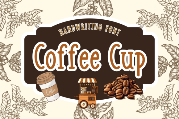 Coffee Cup Font for Editorial Design and Creative Projects