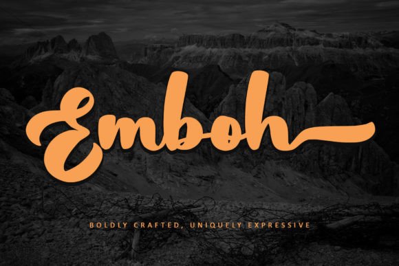 Emboh: A Handwritten Font for Modern Branding