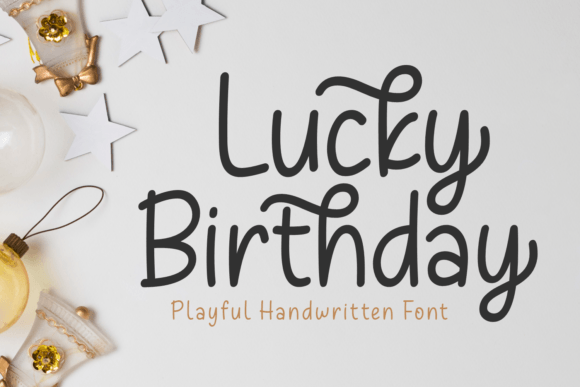 Lucky Birthday Font for Handmade and Craft Projects