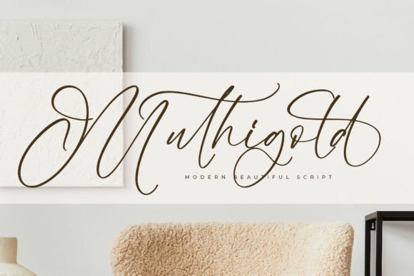 Muthigold Font: A Modern Script for Editorial Elegance