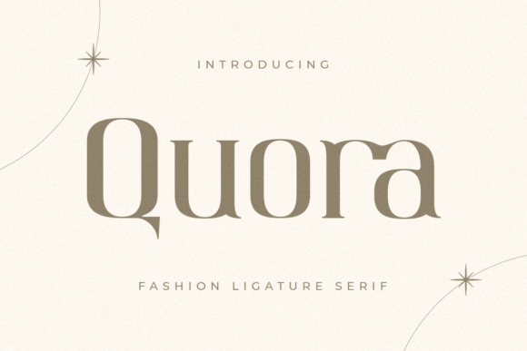 Quora Font for Elegant Branding and Creative Projects