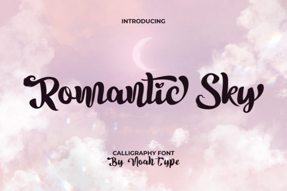 Romantic Sky Font: A Calligraphic Elegance for Editorial Design