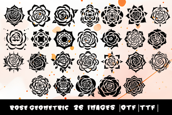 Rose Geometric Font for Editorial Design
