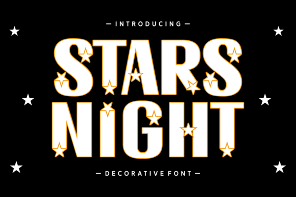 Stars Night Typeface for Whimsical and Celestial Branding